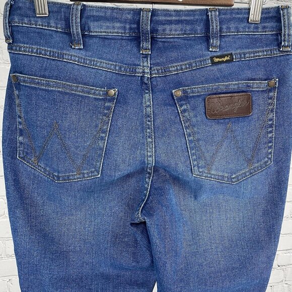 Wrangler Retro Denim High Rise Trouser Boot Flare Stretch Jeans Size 29 (30x27) - Picture 9 of 12